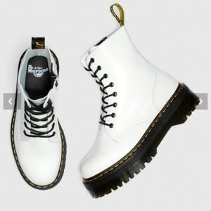 Dr. Martens White Lace Up Boots